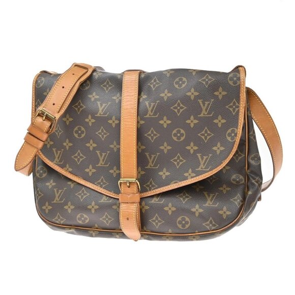LOUIS VUITTON Saumur 35 Shoulder Bag Monogram Leather BN France M42254 84KC171